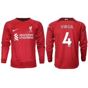 Liverpool Virgil van Dijk #4 Hemmatröja 2022-23 Långärmad